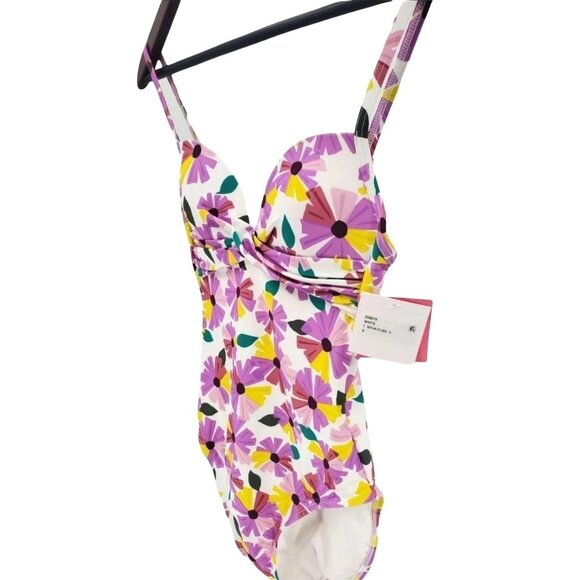 Kate Spade One-piece Twist Front WallFlower Colorful Daisy Floral Swimwear - Picture 7 of 11